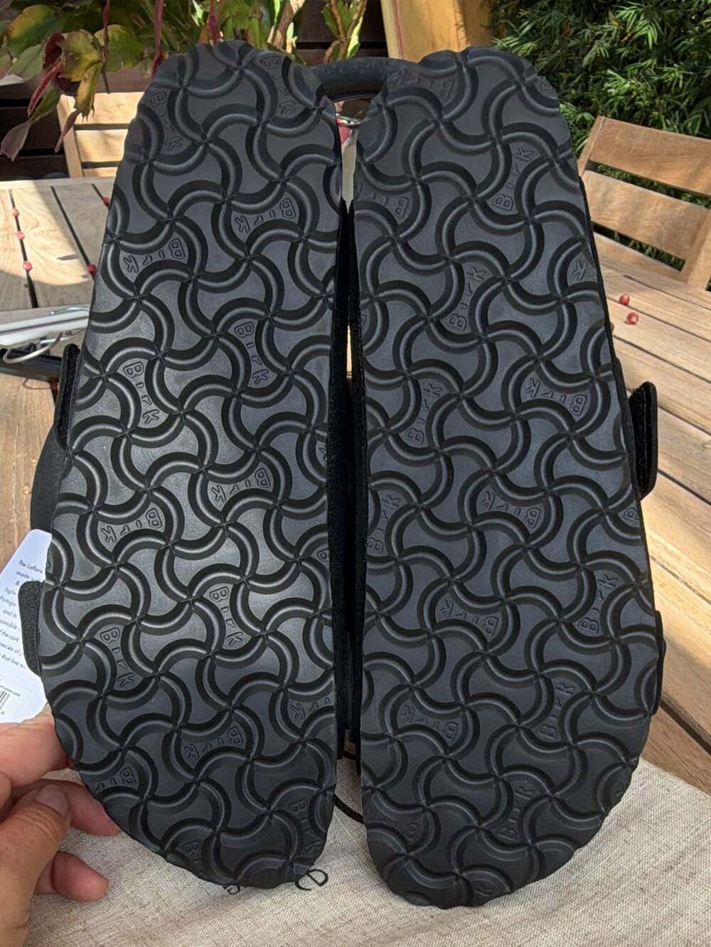 Birkenstock Kyoto Black Nubuck Sandals Size 39 - Picture 4 of 4